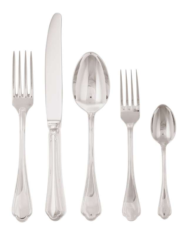 Filet Toiras Silver 5-Piece Flatware Place Setting